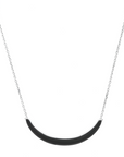 Luna Necklace in Silver with Black Onyx by Wyld Box