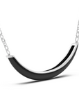 Luna Necklace in Silver with Black Onyx by Wyld Box