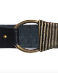 Cast Rope Belt in Black Leather by Kim White
