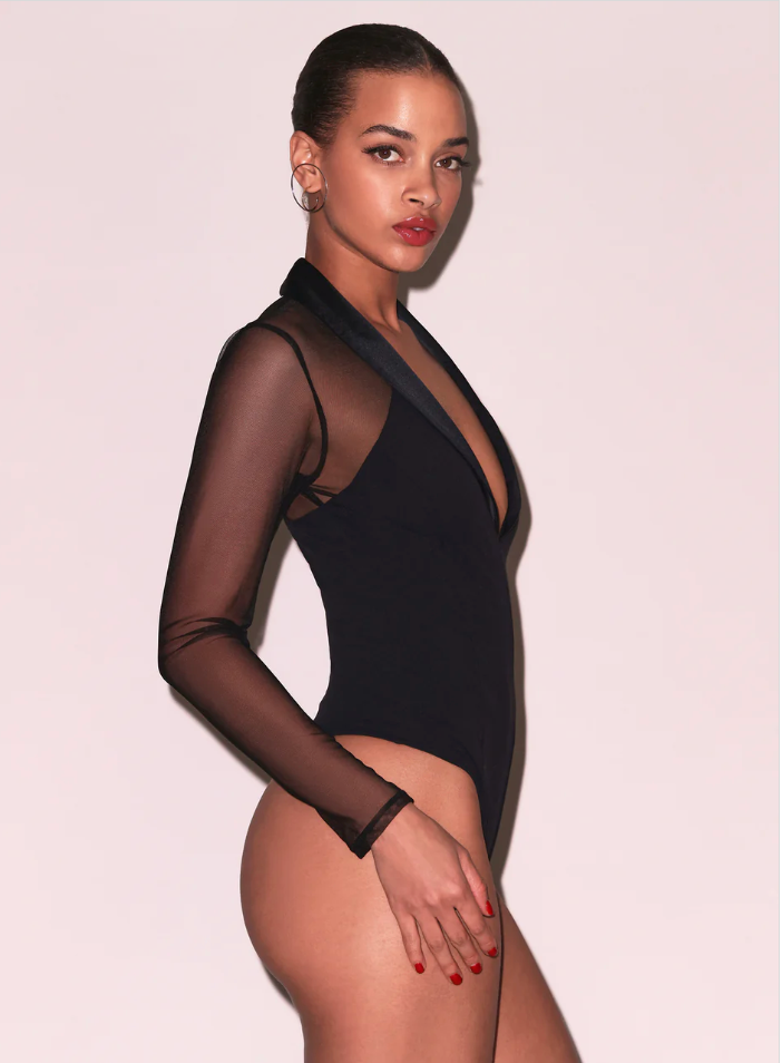 The Tuxedo Bodysuit by Fleur Du Mal
