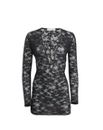 Le Stretch Lace Plunge Mini Dress by Fleur Du Mal