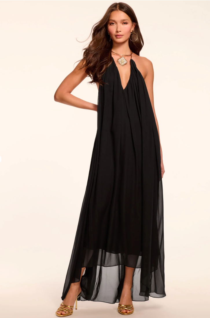 ramy brook black dress The Rainn Gown in Black by Ramy Brook – Haven