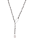 Carina Adjustable Suede and Freshwater Pearl Baroque Necklace