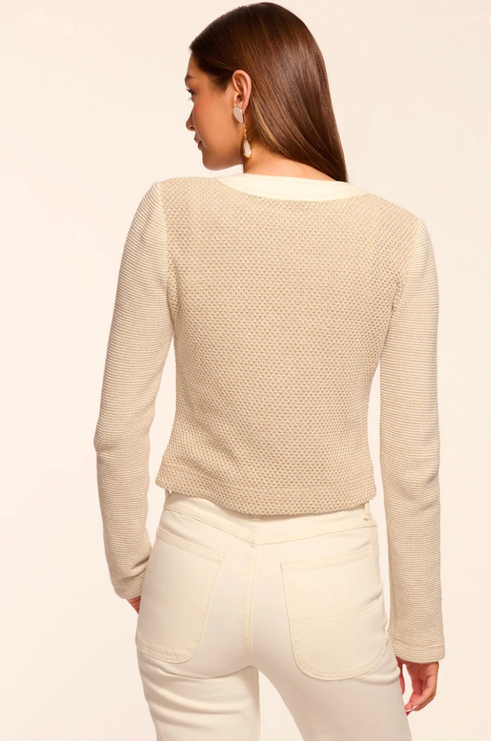 Huda Cotton Lurex Tweed Jacket by Ramy Brook