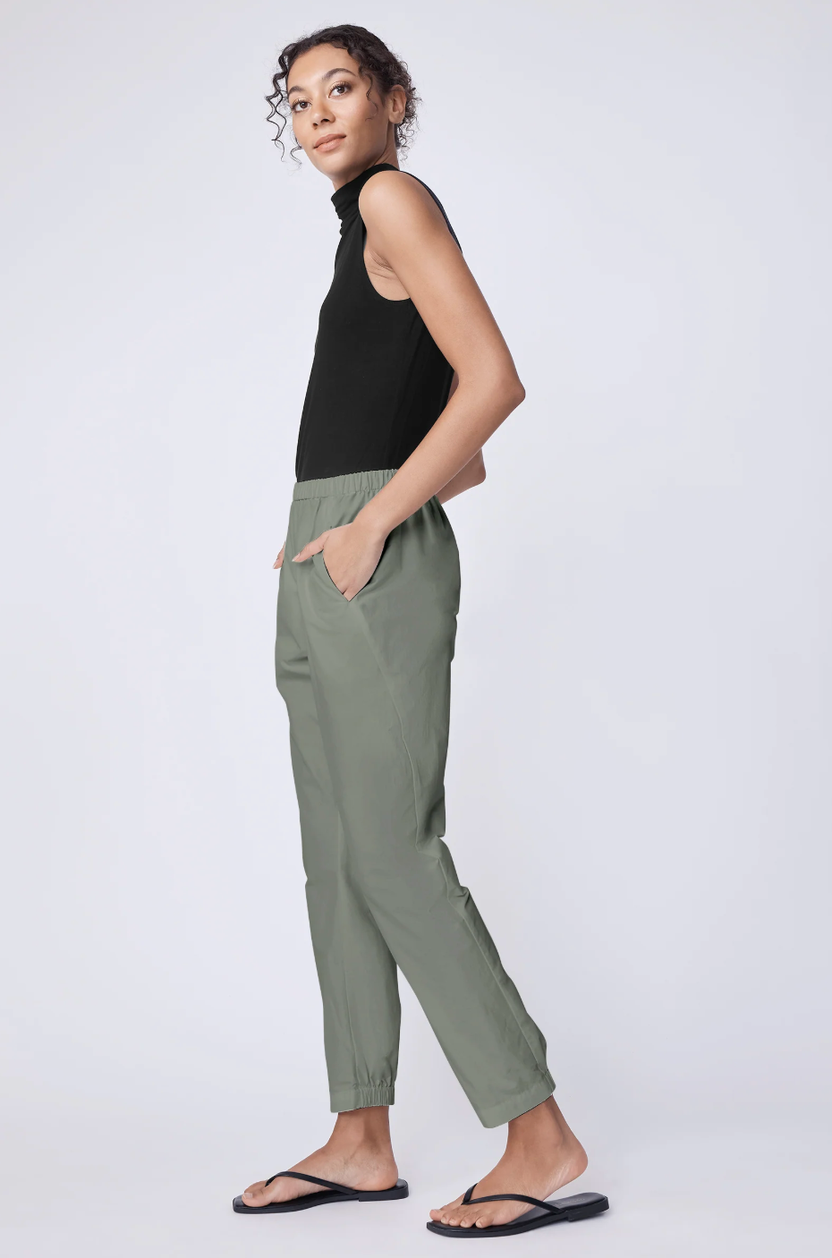 Asher Angle Seam Jogger in Cactus by Kal Rieman