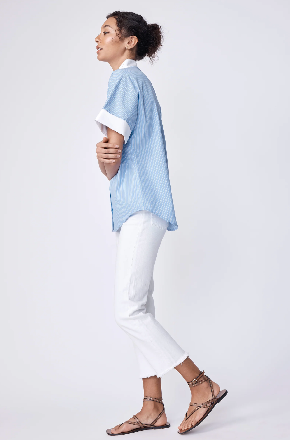 Lynn DC Shirt in Poolside Stripe by Kal Rieman