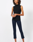 Pintuck Slit Capri in Navy by Kal Rieman