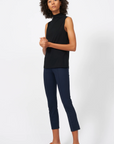 Pintuck Slit Capri in Navy by Kal Rieman