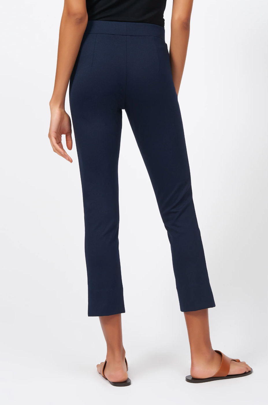 Pintuck Slit Capri in Navy by Kal Rieman