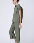 Jodie Gather Cap Sleeve in Cactus by Kal Rieman