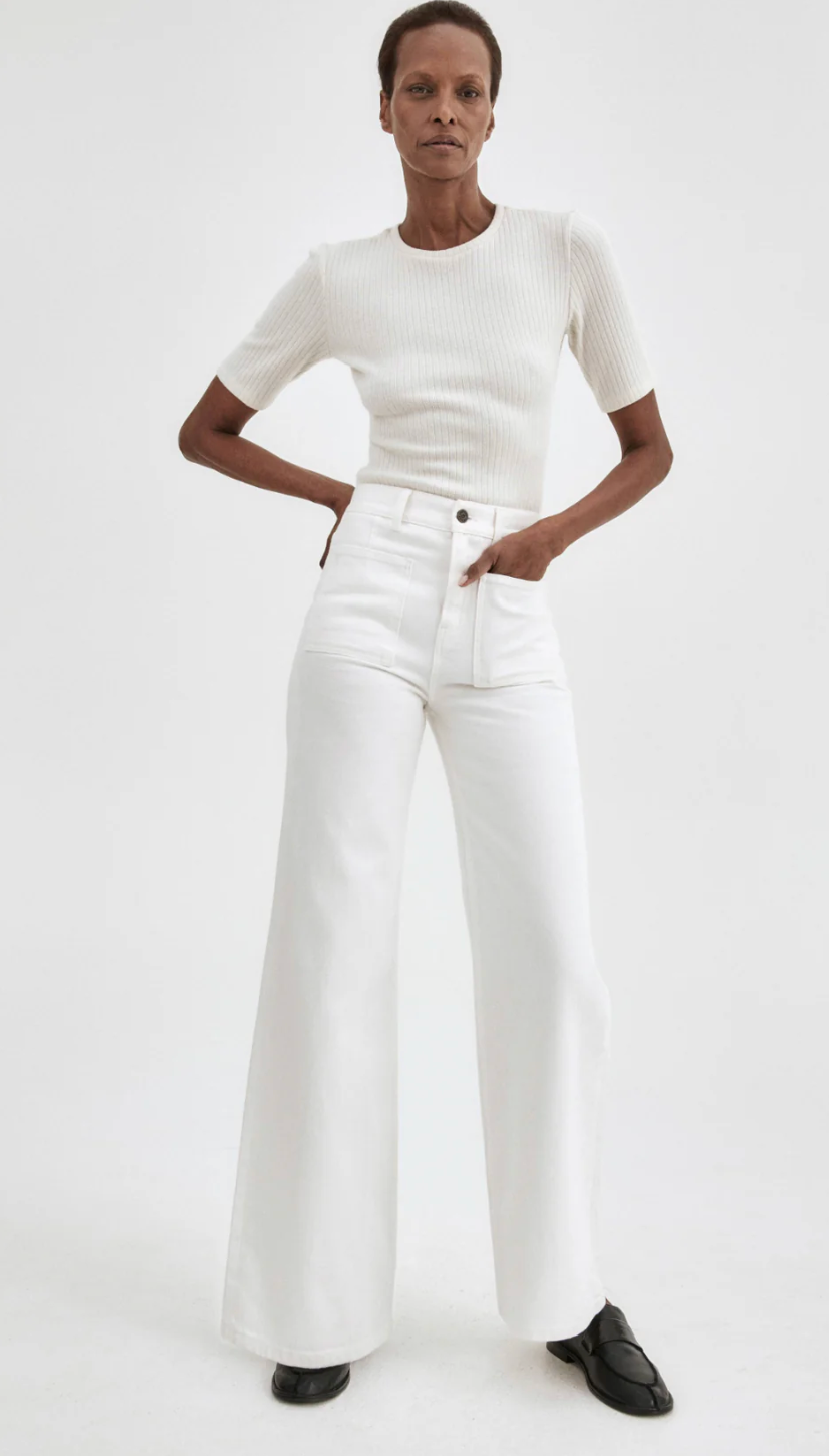 Dove High Rise Wide Leg Jean by Smythe