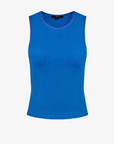Muscle Rib Tank in Agean Blue
