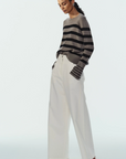 Odette Striped Knit Sweater by Saint Art