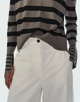 Odette Striped Knit Sweater by Saint Art