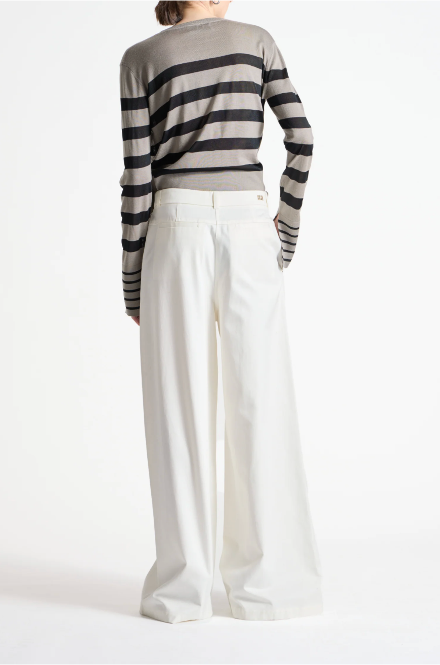 Odette Striped Knit Sweater by Saint Art
