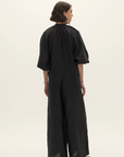 Arroyo Linen Jumpsuit in Black by Curatoria