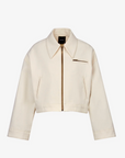 Crop Zip Jacket in Ecru by Smythe