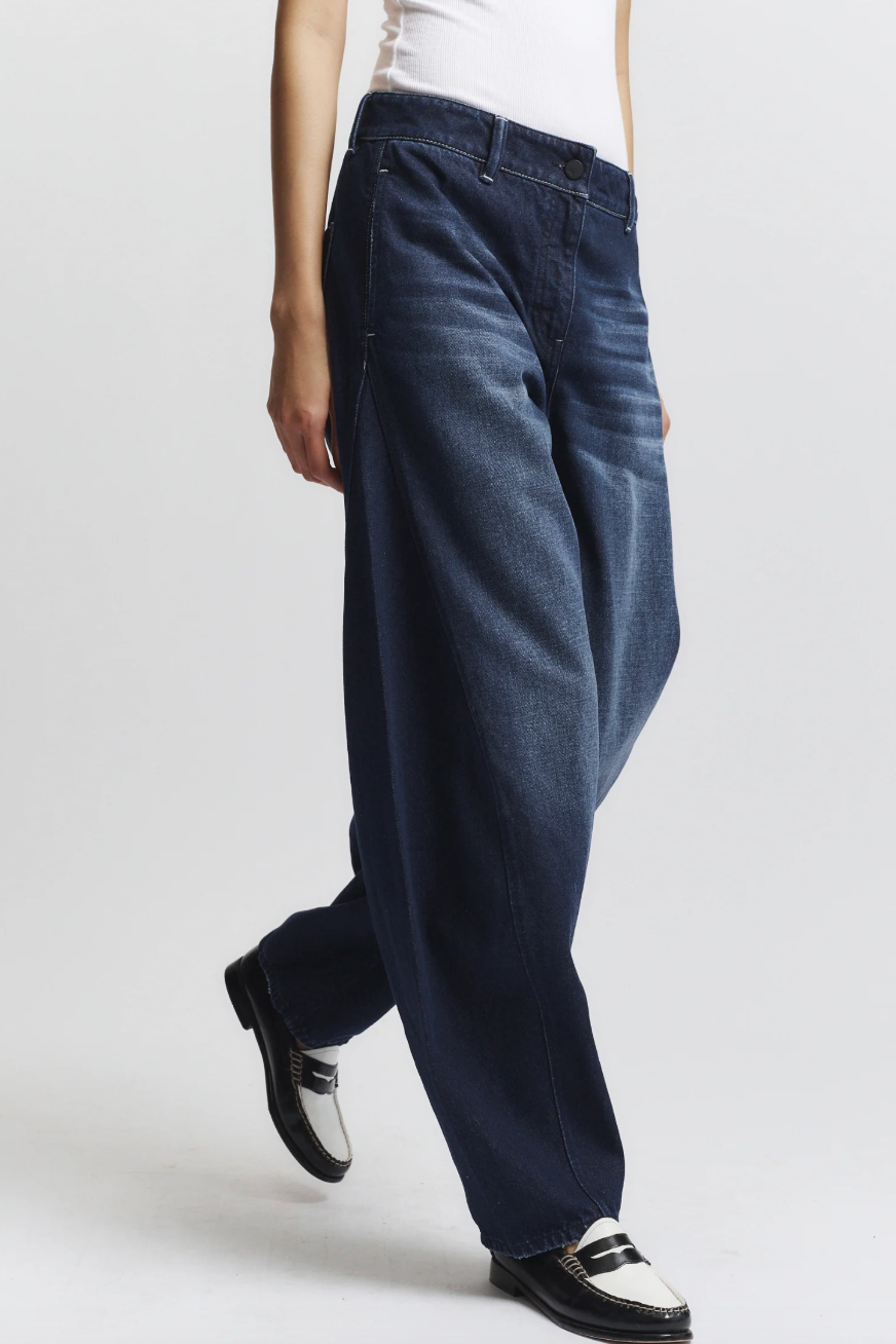 Stevie Barrel Jean in Mechanic Wash by Saint Art