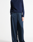 Elodie Layered Crewneck in Navy by Saint Art
