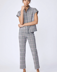 Lena Zip Vest in Sunset Plaid by Kal Rieman
