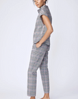 Lena Zip Vest in Sunset Plaid by Kal Rieman