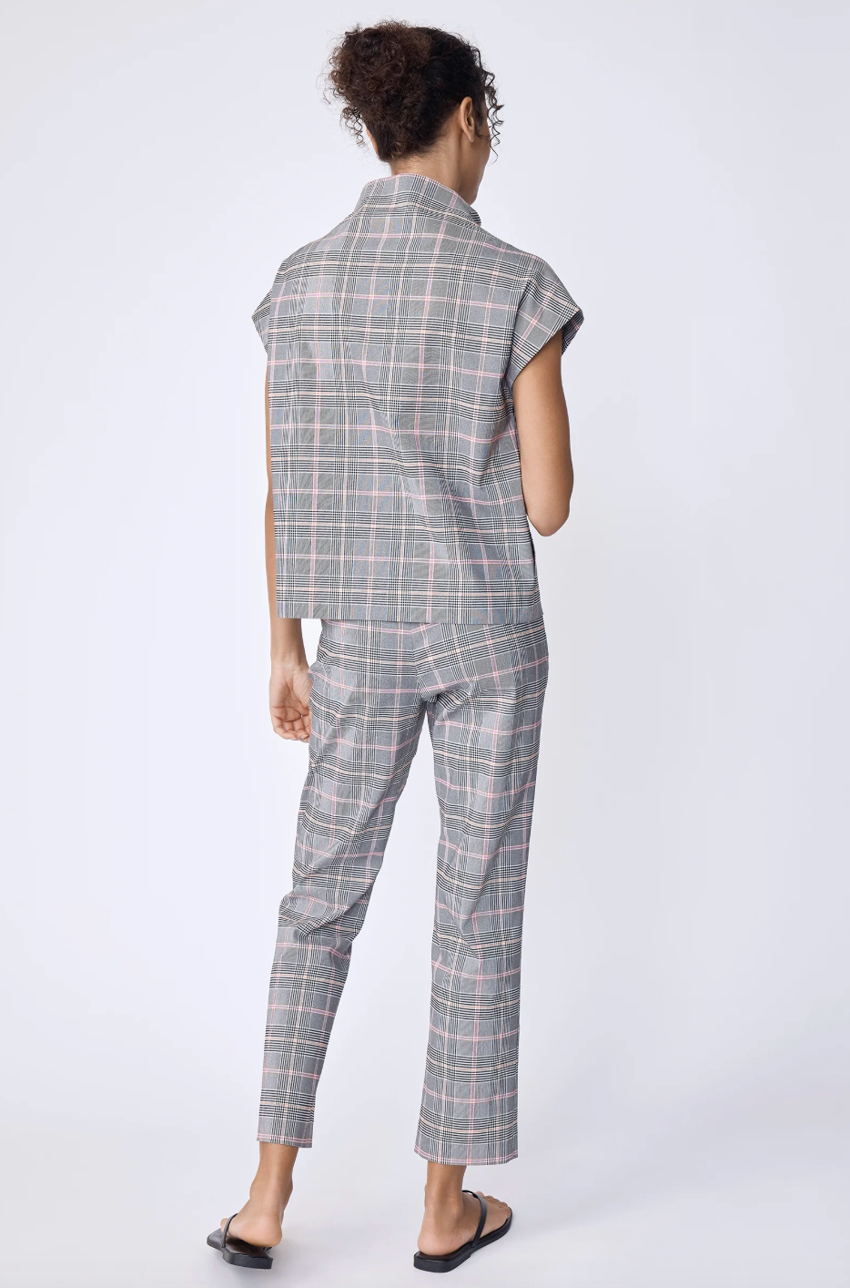 Lena Zip Vest in Sunset Plaid by Kal Rieman