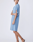 Phoenix Cape Dress in Sky by Kal Rieman