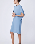 Phoenix Cape Dress in Sky by Kal Rieman
