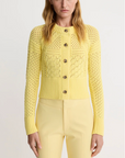 Crochet Cardigan in Lemon By Smythe
