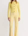 Crochet Cardigan in Lemon By Smythe