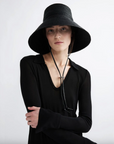 Suni Bucket Hat in Black by Janessa Leone