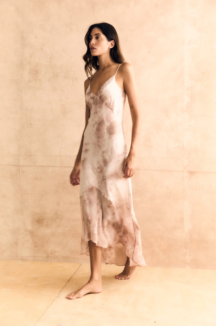 sheer slip dress Paneled Slip Dress in Rose Cloud by Michelle Jonas – Haven