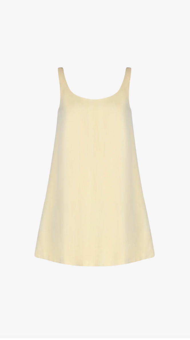Mini Shift Dress in Butter by Smythe