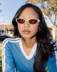 The Mini Funk in Champagne Glitter Bio / Shroom by Crap Eyewear