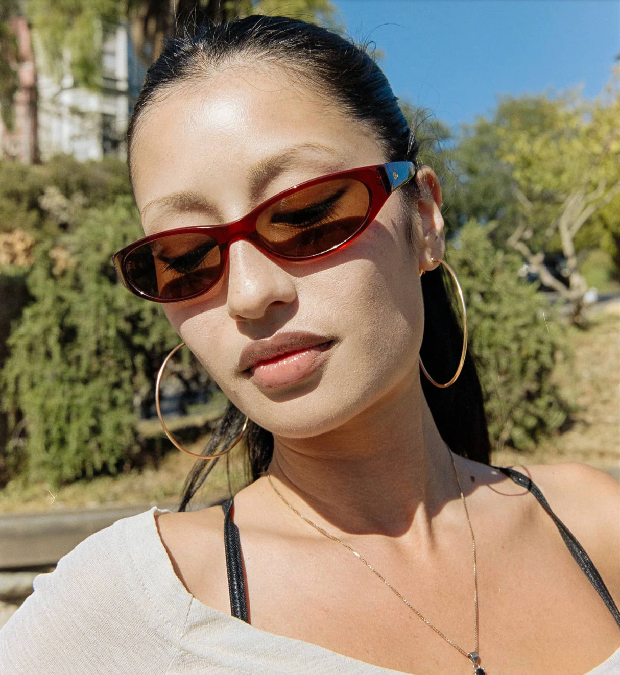 The Mini Funk in Crystal Black Cherry Bio / Desert by Crap Eyewear