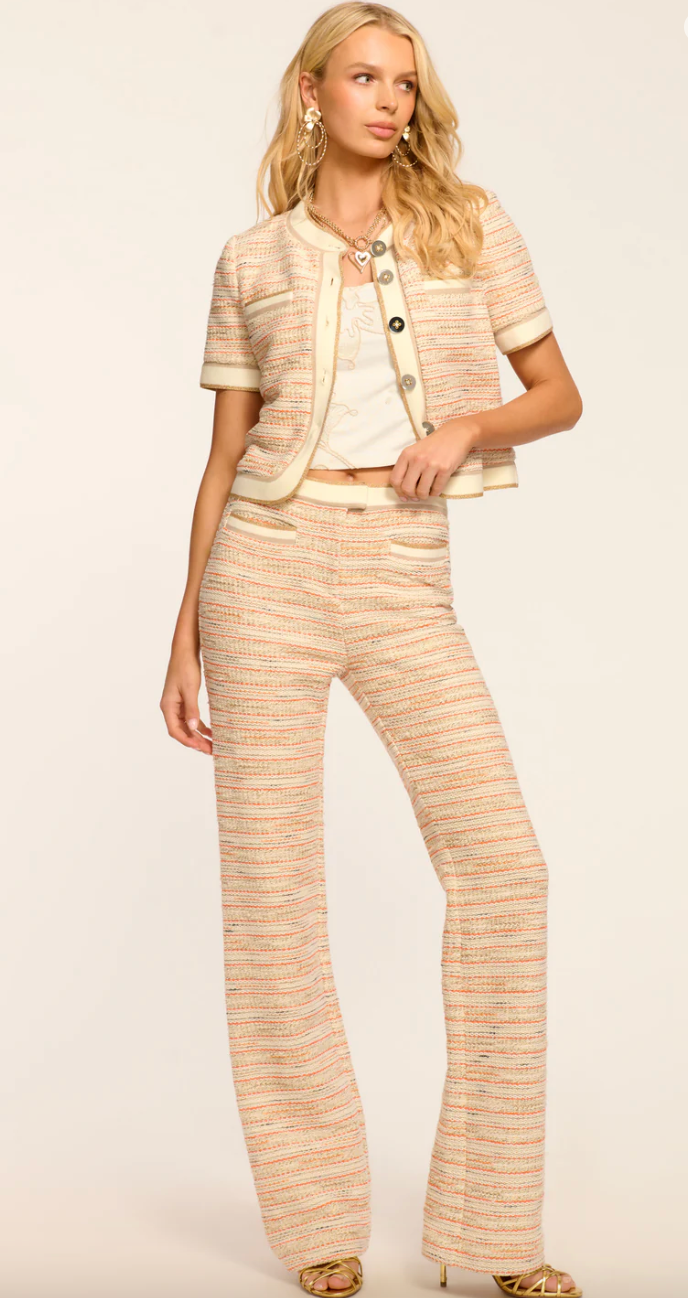 Kayla Pant in Orange Tweed by Ramy Brook
