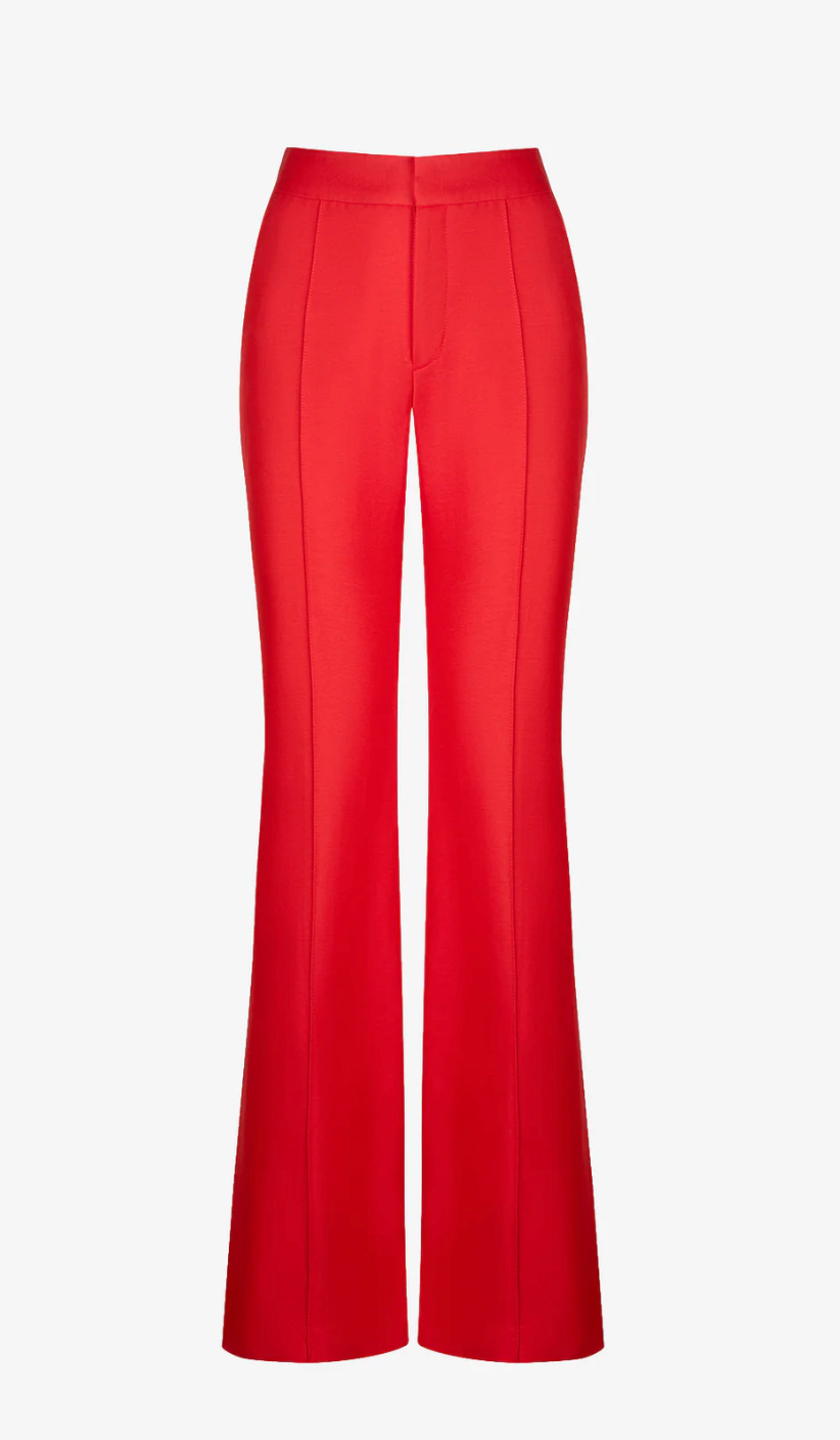 Wide Leg Pintuck Trouser in Poppy by Smythe
