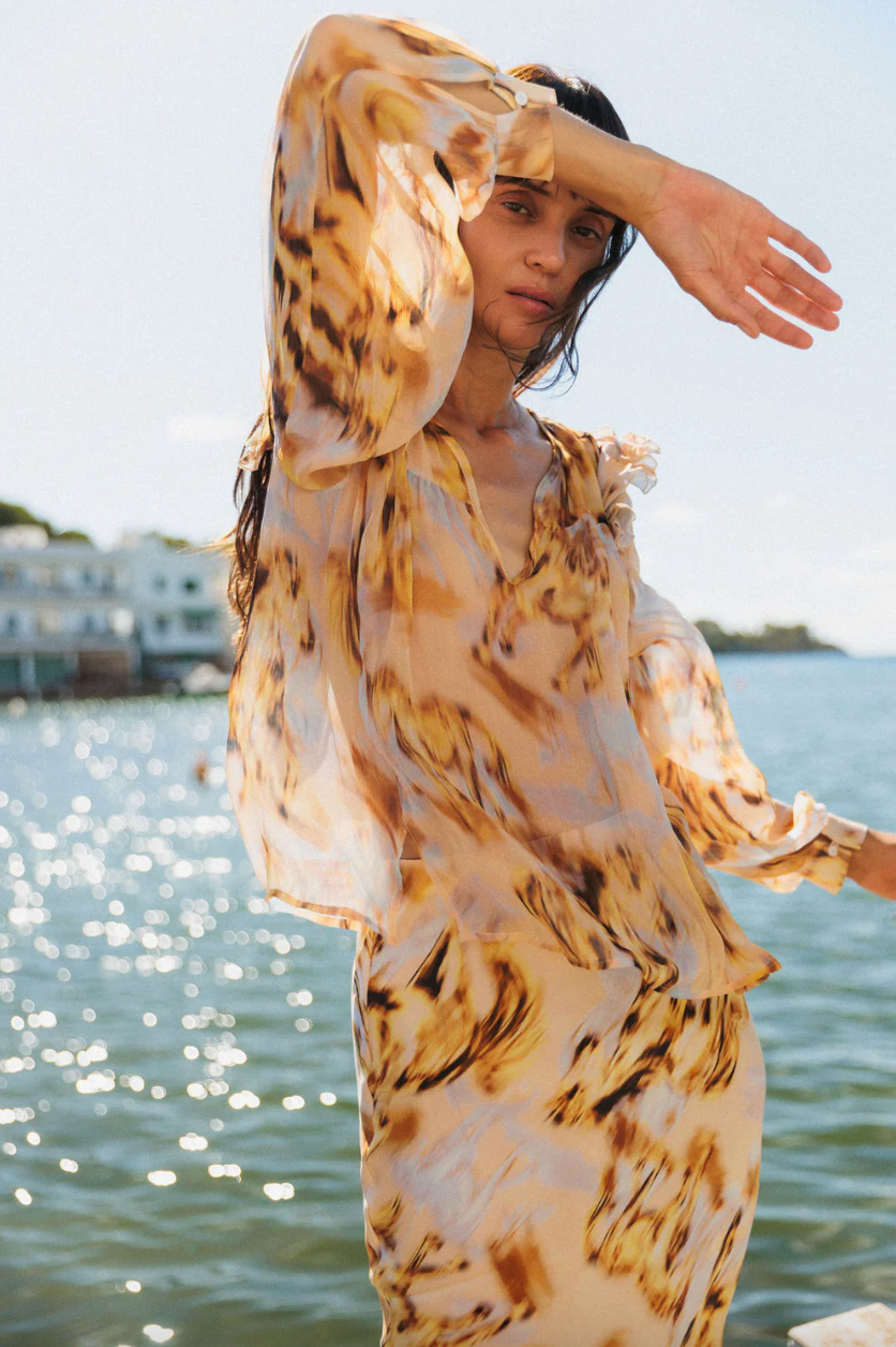 Siena Slip Skirt in Wild Horses by Catherine Gee